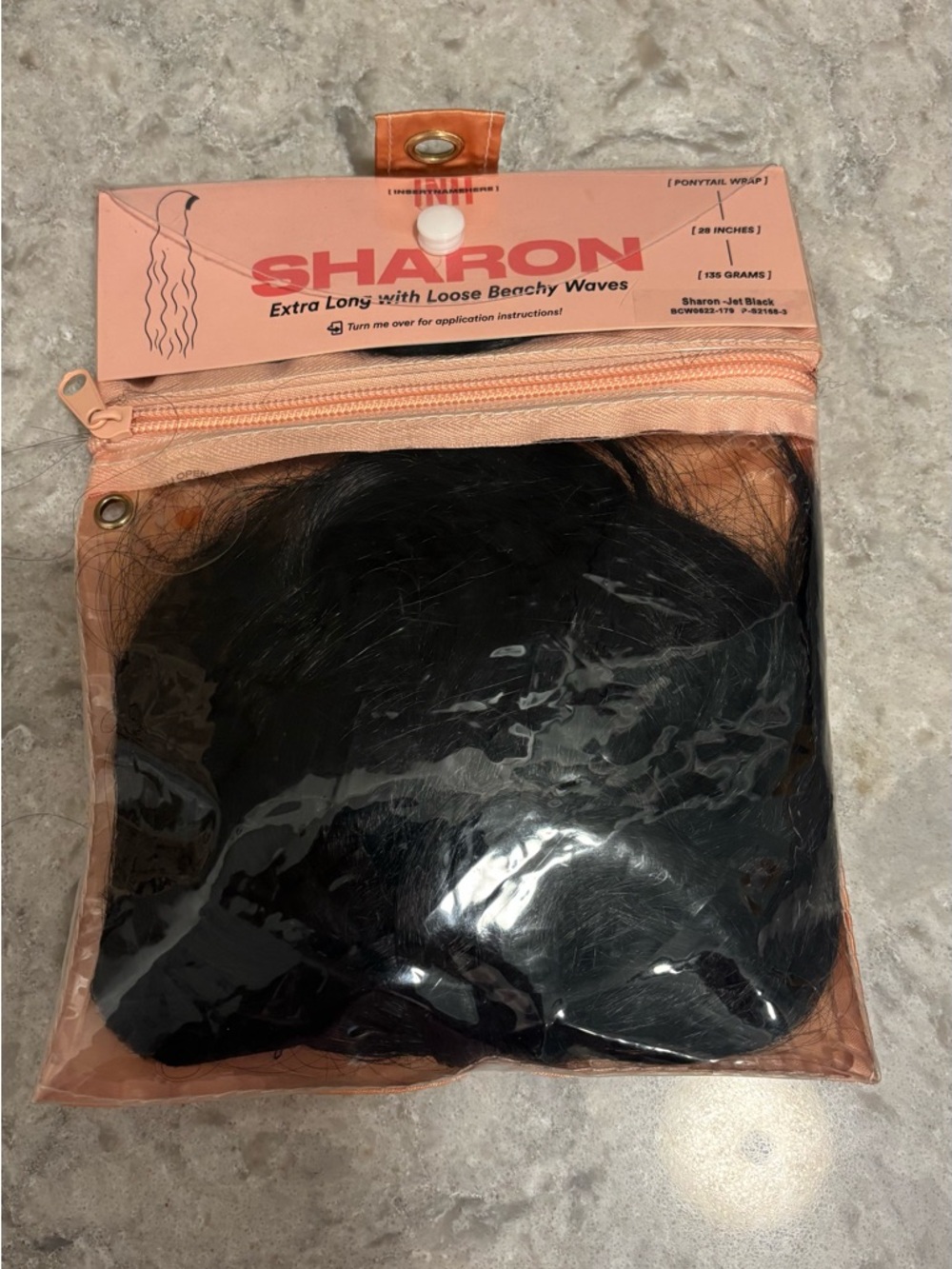 INH Ponytail Extension- Jet Black 24 inches